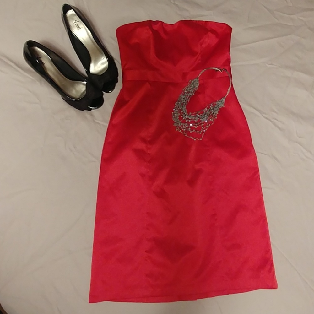 Red Strapless Dress